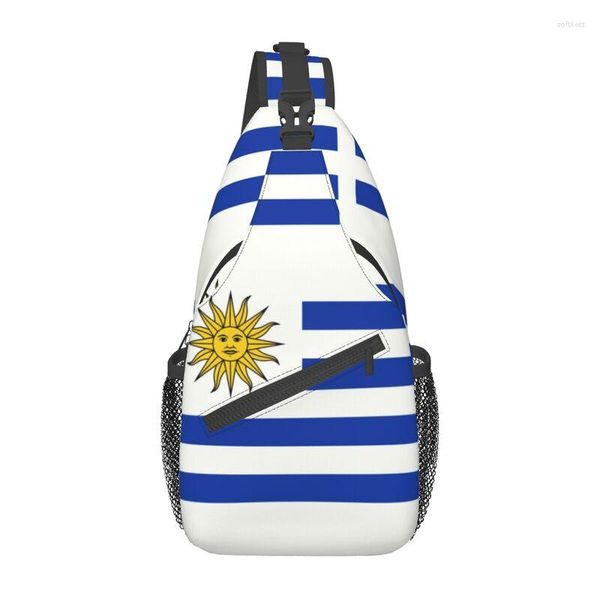 Rucksack mit Flagge von Uruguay, Sling-Crossbody-Brusttasche für Herren, modisch, zum Wandern