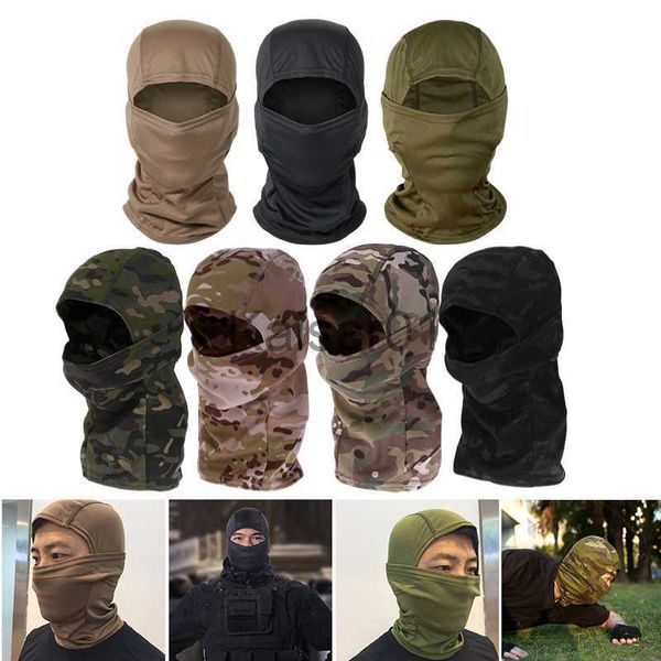 Bisiklet Kapakları Maskeler Taktik Kamuflaj Balaclava Tam Yüz Maske Kalkanı Kapak Wargame Askeri Şapka Hunt Bisiklet Kapağı Ordusu Bandan Boyun Gaiter Eşarp X0904