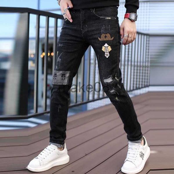 Jeans da uomo 2022 Little Monster Jeans da uomo Hot Jeans da uomo Pantaloni da uomo Streetwear Skinny Jeans da uomo Erkek Kot Pantolon Jeans Hombre J230904