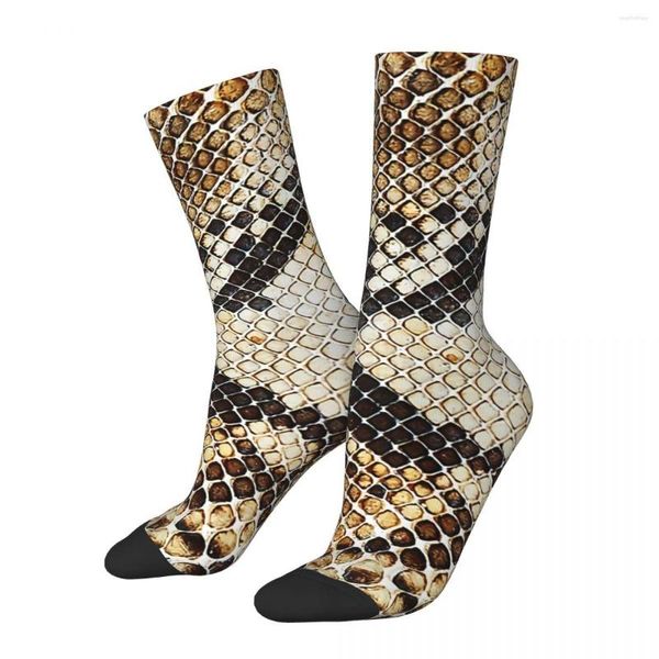 Мужские носки в стиле хип-хоп, змеиная кожа, чешуя рептилии, сумасшедшие древние римские носки SPQR, унисекс, уличный стиль, носки с принтом, подарок для мальчиков