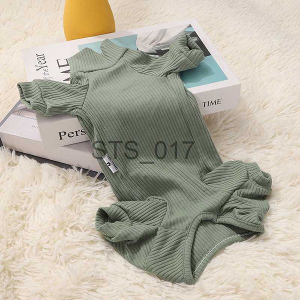 Vestuário para cães Primavera Verão Macacões para Cães Turtleneck Pet Pijama Algodão Macacão Whippet Italian Greyhound Roupas Pijamas X0904