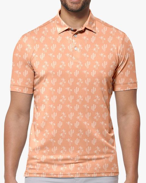 Polos masculinos Desert Dweller Polo Camisetas Art Print Trending Camisa Verão ShortSleeve Roupas Personalizadas 230901