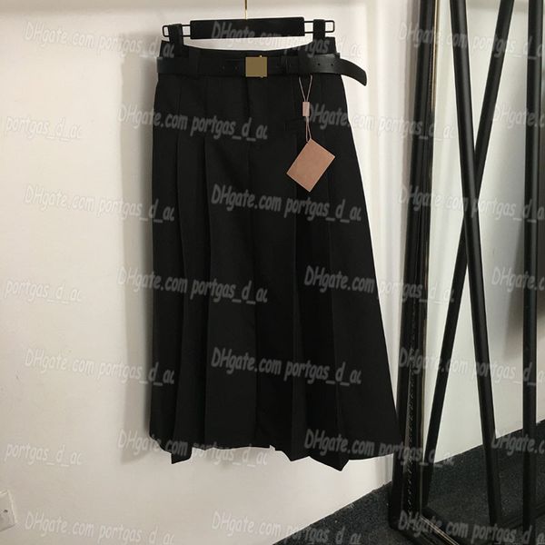 Saia feminina plissada preta charmosa vestido midi elegante casual estilo rua saias de cintura