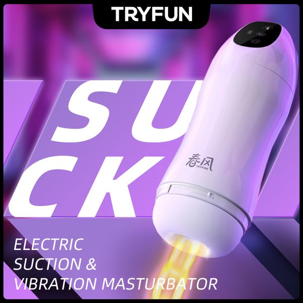 Masturbadores Tryfun Smart Sex Robot para homens oral sugando automático masculino vibração vaginal bolso boquete aquecimento adulto bens para 18 230904