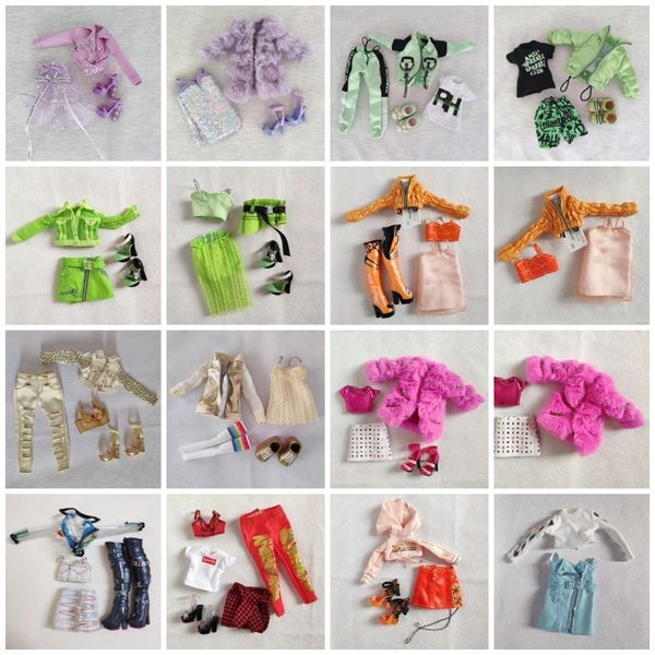 Bambole originali MultiStyle possono scegliere 28 cm Arcobaleno Big Sister Fashion Dress Up Girl Doll Costume fai da te Play House Gift Toy 230904