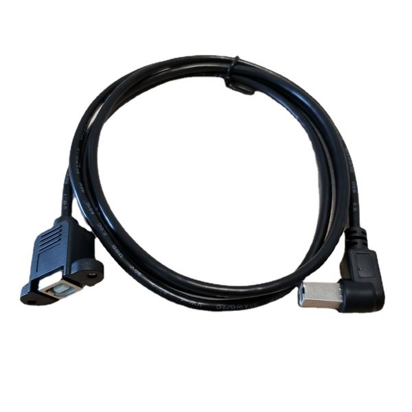 Cavo dati USB 2.0 tipo B maschio a femmina M/F EXTENSION per montaggio a pannello con angolo di 90 gradi per stampante 1M