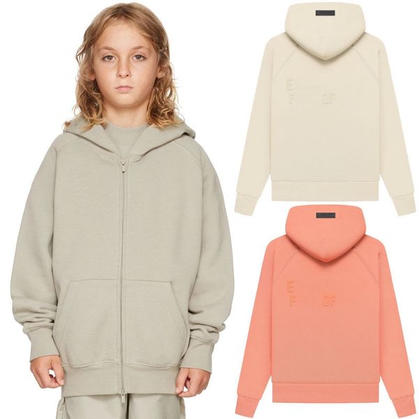 Ess Kids Giyim Erkek Kapşonlu Kazak Ceket Hoodies Kızlar Peluş Sweatshirt Mektubu Tasarımcı Yeni yürümeye başlayan çocuklar üst gevşek ceket çocukları gençlik dışarısı giyin