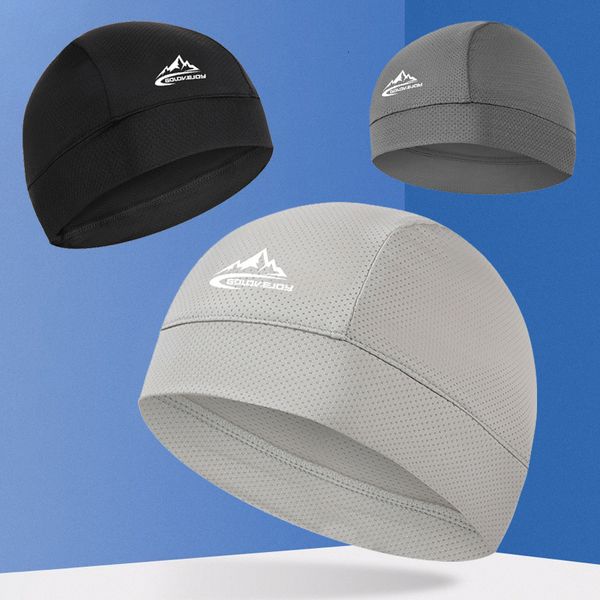 Cappelli da esterno Topi Tengkorak Pendingin Topi Olahraga Lari Bersepeda Bersirkulasi Keringat Lapisan Helm Topi Hiking Luar Ruangan Nyaman Topi Cepat Kering 230904