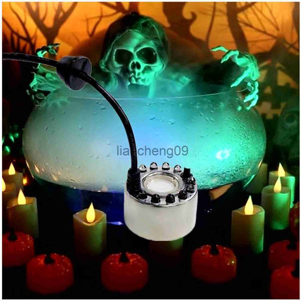 Decoração de festa 2023 Halloween Mini LED Abóbora Luz Fogger Fonte de Água Lagoa Máquina de Nevoeiro Atomizador para Halloween Decoração de Festa de Natal x0905 x0905