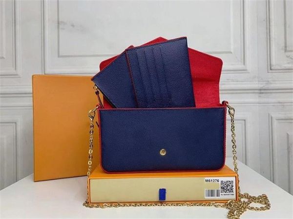 2023 yeni klasik lüks zincir moda ekose çiçek marka cüzdan vintage bayanlar kahverengi deri çanta tasarımcısı omuz çantası aaaaa
