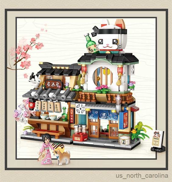 Blöcke Blöcke Yaki Creative Retail Store mit Figuren Puppen Sets Kinder Geschenke Spielzeug R230905