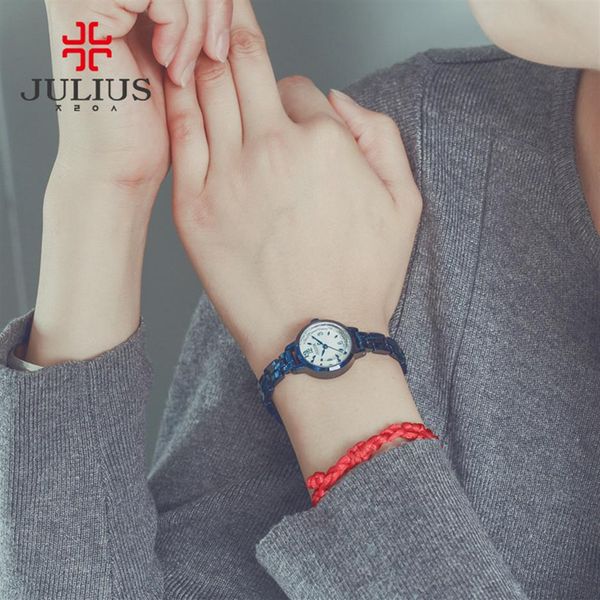 Новинка Julius 2020, модные брендовые японские кварцевые дизайнерские часы Movt, женские часы, золотой женский браслет, платье, Reloj Mujer JA-865303I