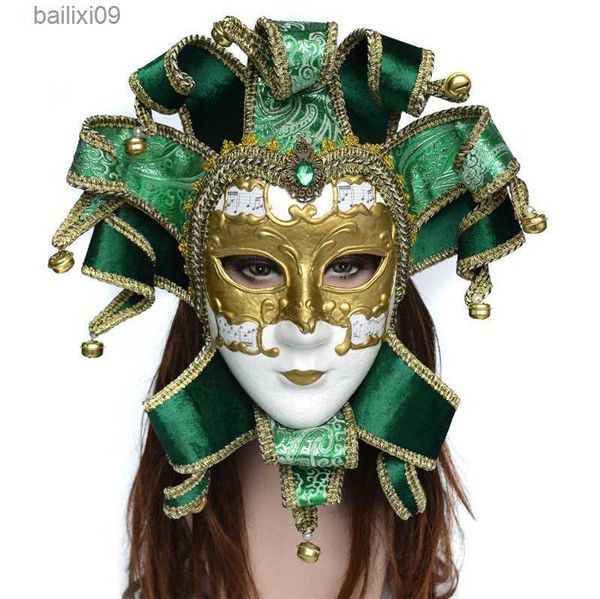 Máscaras de festa Máscara de Veneza Halloween Ghost Festival Festa Máscara veneziana Máscara de baile Máscara de Halloween Máscara de terror Festa de baile Acessórios de decoração T230905