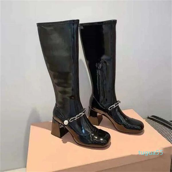 Scarpe da donna con stivali da donna caviglia calda inverno classico in gomma in gomma classica in bianco e nero