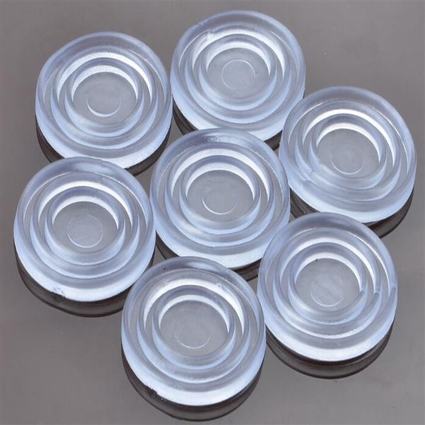 Haushalts-Teetischmatte aus Glas, 23 mm Durchmesser, Anti-Kollisions-Kolloidpartikel-Saugnapf, Glas-Sauger-Unterlegscheiben, weiches Gummi-Pad 174s