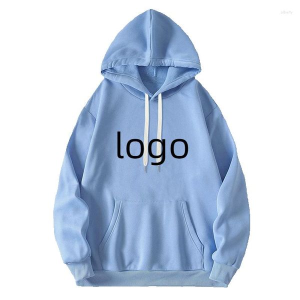 Hoodies masculinos outono e inverno mais camisola com capuz nome personalizado bordado logotipo impresso esportes ao ar livre casaco casual