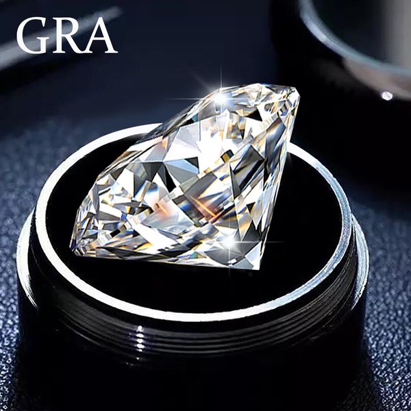 Diamanti sciolti da 0,1 ct a 20 ct D Colore VVS1 Pietre di forma rotonda Taglio brillante Passato Tester di diamanti Pietra preziosa sciolta per gioielli da donna Gemma 230904