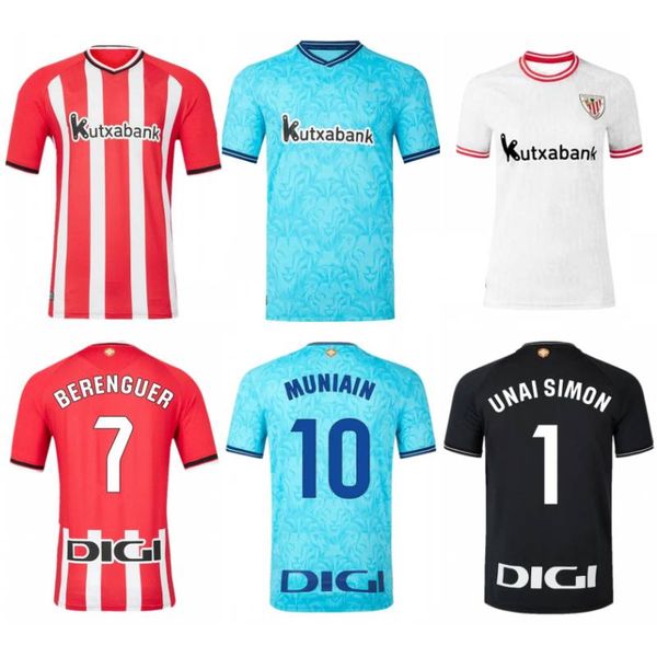 2023/24 Bilbao Club Futbol Forması 2024 Guruzeta Vesga Paredes Berenguer O.Sancet Williams Jr Shirt Atletik Muniain Unai Simon Kaleci GK Futbol Çocuk Kiti