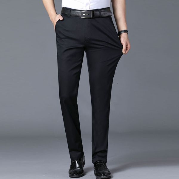 Erkek Pantolon Takım Bahar Sonbahar Moda İş Rahat Erkek Elastik Düz Formal Pantolon Artı Boyut 2838 230904