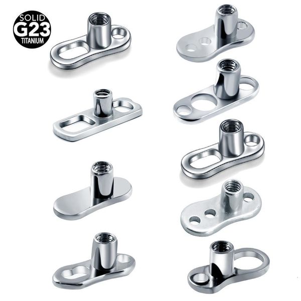 Anelli per bottoni a campana per ombelico 10 pz / lotto G23 Micro piercing dermici Set Dermal Anchor Base Skinner Diver Dermal Base Gioielli sexy per body piercing 14G 230905