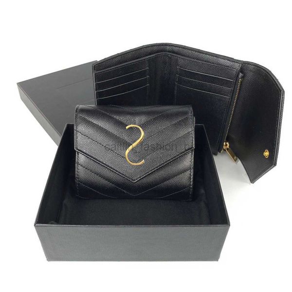 Portafogli classici cassandre cuoio caviale monete borse da donna designer di lusso portafoglio maschile zipochholderhholder porta tasto per cartoncino piccolo supporto per borse