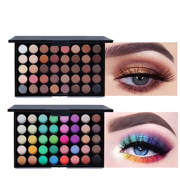 Sombra de olho Moda Matte Eyeshadow Paleta Luminosa À Prova D 'Água Shimmer Glitter Sombra Power Set Cosméticos Ferramentas de Maquiagem Mulheres Make Up 230904