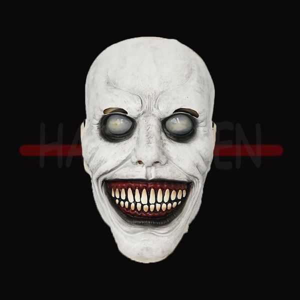 Máscaras de festa Horror Máscara de Halloween Sorrindo Demônio Ghostface Cosplay Masquerade Props Party Green Full Face Máscara para Halloween Accessoies 230905