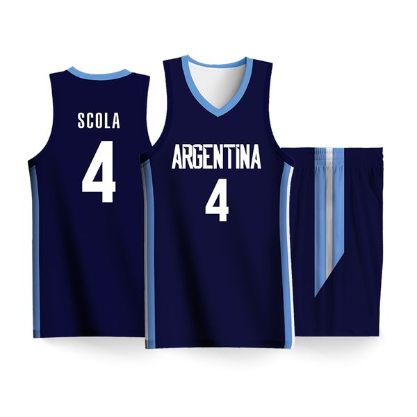 Andere Sportartikel Basketball für Männer Vollsublimation Argentinien Brief gedruckt Anpassbare Trikots Shorts Uniformen Trainingsanzüge Männlich 230904