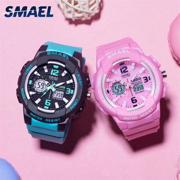 lusso SMAEL Bambini Orologi digitali Ragazzi Orologio da uomo Orologio sportivo Impermeabile Bambini Display a LED relogio1643 Orologi per bambini per ragazze Di262P