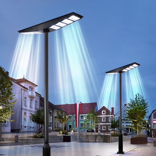 1200W LED Solar Straßenlaterne Straßenweg Bewegungssensor IP65 Wasserdichte Outdoor Garten Sicherheitslampe