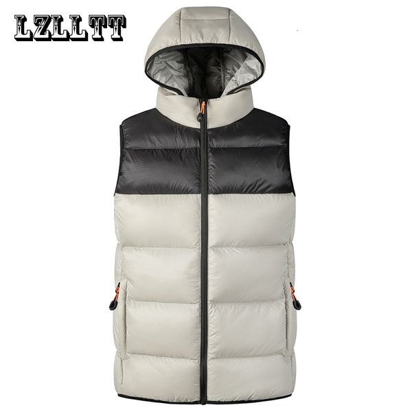 Gilet da uomo 7XL Inverno Uomo Giacche con cappuccio Gilet senza maniche Uomo Casual Antivento Gilet caldo Gilet Uomo Primavera Autunno Gilet Giacche Uomo 230904