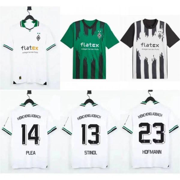 2023/24 Borussia Monchengladbach Camisas de futebol 2024 CVANCARA WEIGL HONORAT NEUHAUS Camisas Mens PLEA KRAMER ELVEDI HACK Uniformes de futebol Kit infantil