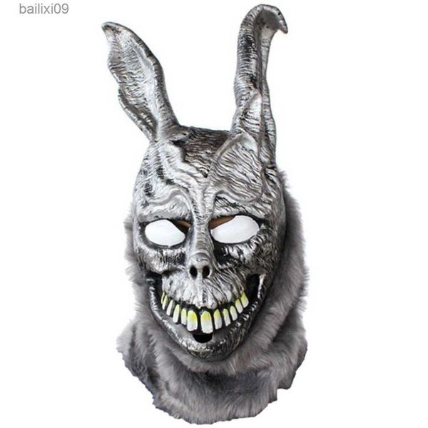 Party Masken Film Donnie Darko Frank böse Kaninchen Maske Halloween Party Cosplay Requisiten Latex Vollgesichtsmaske T230905