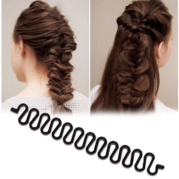 Haarschmuck Frauen Magie Flechten Lockenwickler Styling Haarnadel Halten Flechter Ziehen Nadel Pferdeschwanz DIY Tool291L