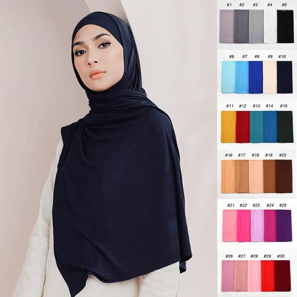 Ethnische Kleidung 80 180 Hijab Jersey Großhandel 10 Stück lange Schals Stirnband Turban Schal islamisches Kopftuch Kopfwickel muslimische Mode Islam