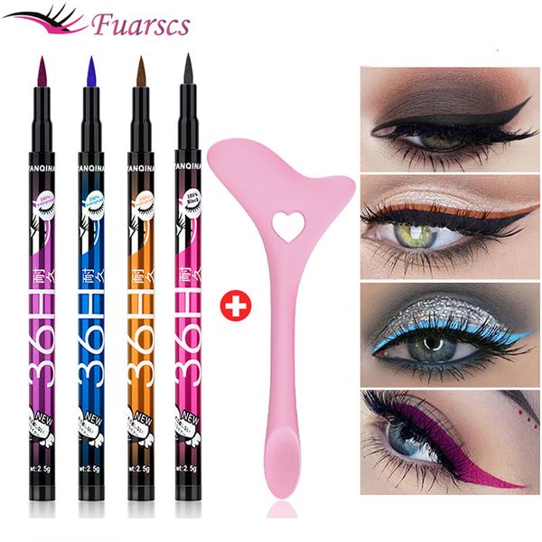 Göz Shadowliner kombinasyonu su geçirmez göz kalemi kalem 36H Uzun ömürlü siyah sıvı göz astar kalemi hızlı kuru çiçek açan kozmetik aracı göz kalemi yardımı 230904