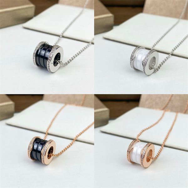 Kadın tasarımcılar gümüş vidalı kolye lüks tasarımcı mücevher kadın kolyeler b.zero1 daire erkek altın zincirleri kolyeler parti aşk hediye zinciri