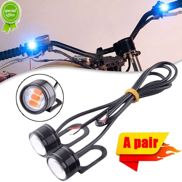 Новый 2pcs/Pair Mini Led Light Light Motorcycle Flash Strobe Eagle Eye Motorcle Daytime Hunce Light Lamp Lamp