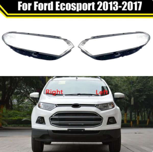 Auto Faro Copertura Lente di Vetro Borsette Faro Anteriore Caso Paralume Trasparente Auto Lampada Della Luce Tappi Per Ford Ecosport 2013-2017