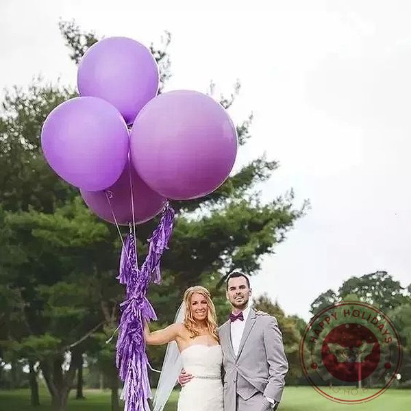 Outros suprimentos para festas de eventos 36 polegadas 90 cm Macarone roxo grandes balões de hélio para aniversário casamento dia dos namorados decorado balão de látex colorido 230905