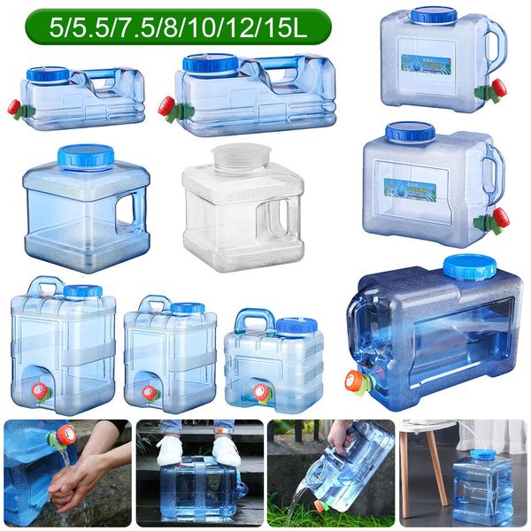 Hydration Gear, 5/7,5/8/10/12/15 l Fassungsvermögen, Outdoor-Wassereimer, tragbarer Wassereimer zum Fahren, tragbarer Tankbehälter mit Wasserhahn für Camping, 230905