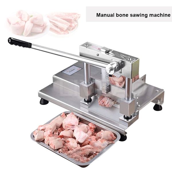 Manuelle Messer-Knochenschneidemaschine. Kommerzielle Schnittmaschine für Schweinefüße, gefrorenes Fleisch, Knochenschneidemaschine