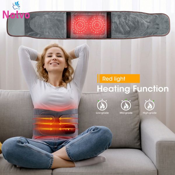 Massaggiatore per la schiena Massaggio elettrico per la vita con impacco di luce rossa Supporto per colonna lombare per strumenti per crampi periodo di vibrazione 230904