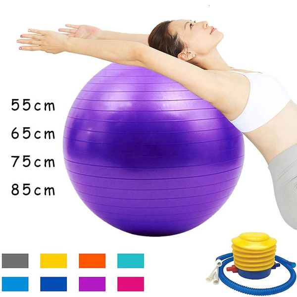 Bolas de ioga PVC Fitness Yoga Bola Engrossada à prova de explosão Exercício Home Gym Pilates Equipamento Balance Ball 45cm55cm65cm75cm85cm 230904