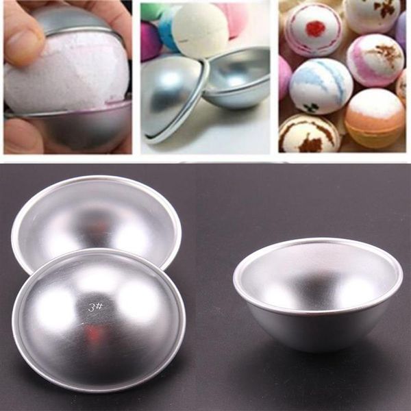 20 teile/satz 3D Aluminium Legierung Ball Kugel Bad Bombe Form Kuchen Pudding Pan Backen Gebäck Form 3 Größe253w