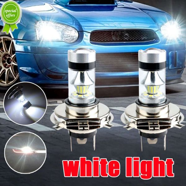 Novo 1/2 pçs h4 h7 carro lâmpada led branco luz de nevoeiro auto led frente luz de nevoeiro alta potência destaque lâmpadas de condução