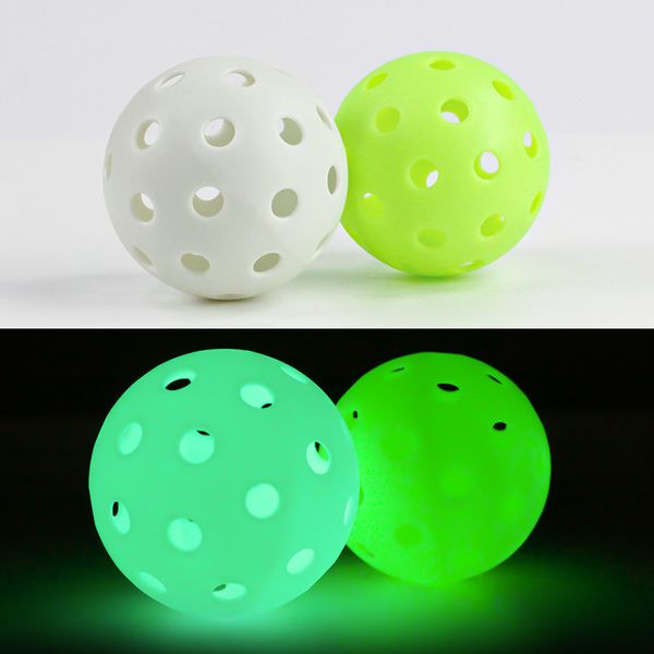 Raquetes de Squash 10 PCS 74MM40 Buraco Pickleball Luminous Pickleball Interior e Exterior Prática Bola de Couro Cricket Ball Cricket Bags Paddle 230904