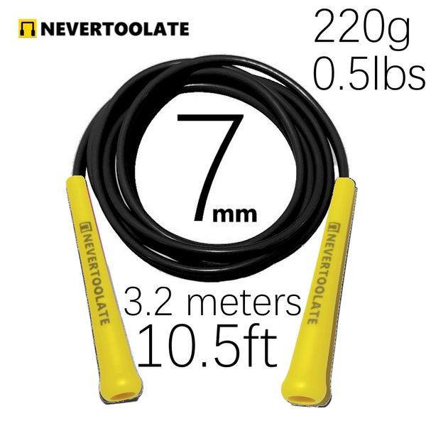 Pular cordas 105 pés de comprimento 32 metros de comprimento de corda 7mm PVC 155cm alça 220 gramas de fitness pesado crossfit crossrope hiit pular salto 230904