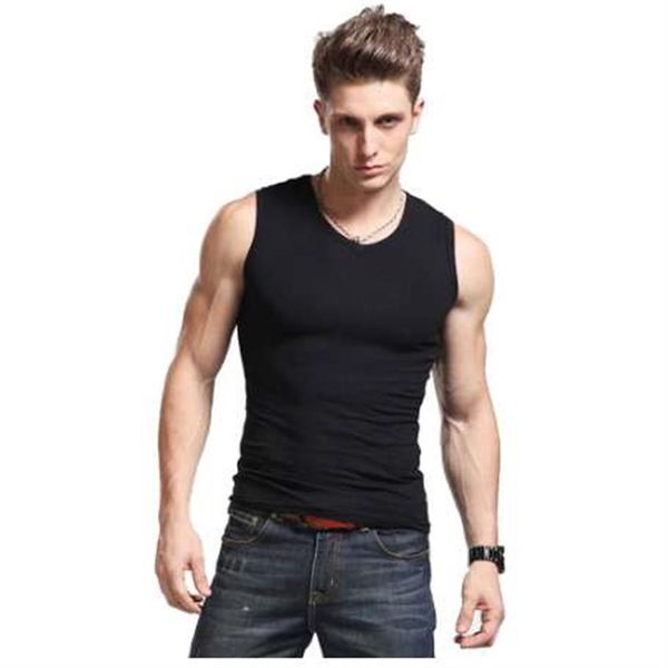 Camada de base de compressão corporal masculina, alta flexibilidade, sem mangas, verão, colete térmico, meia-calça fitness sob a parte superior, tees300i