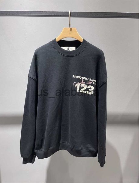 Herren Hoodies Sweatshirts 23SS New Style Schwarz RRR123 Sweatshirts Männer Frauen Vintage RRR 123 Crewneck Kapuzen Hippie Kleidung x0905